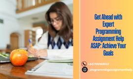 Get Ahead with Expert Programming Assignment Help ASAP: Achieve Your Goals