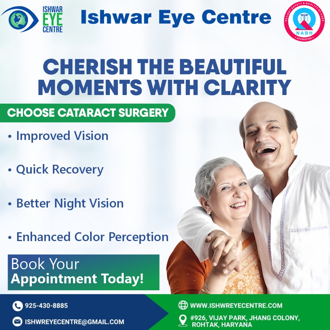 Achieve Clear Vision and Manage Glaucoma Effectively at Ishwar Eye Centre, Rohtak