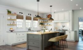 Modern shaker-style cabinets