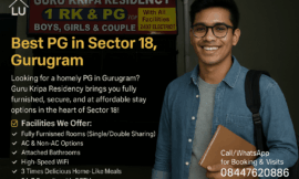 Sector 18 PG Gurgaon for Boys — Economical, Cozy & Fully Furnished