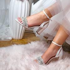block heel bridal shoes