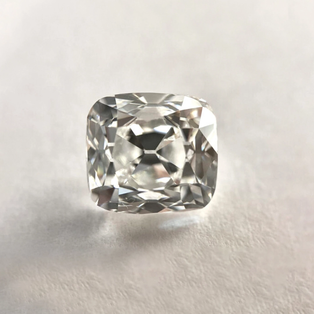 cushion Shape F color old mine cut diamond