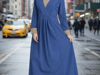 Cross-Pleated-Sensei-Abaya-Sand-Blue