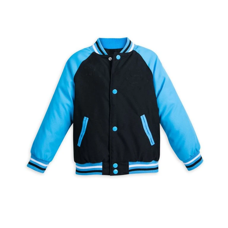 Black and Light Blue Varsity Jacket Bulk Personalized Blank Jackets