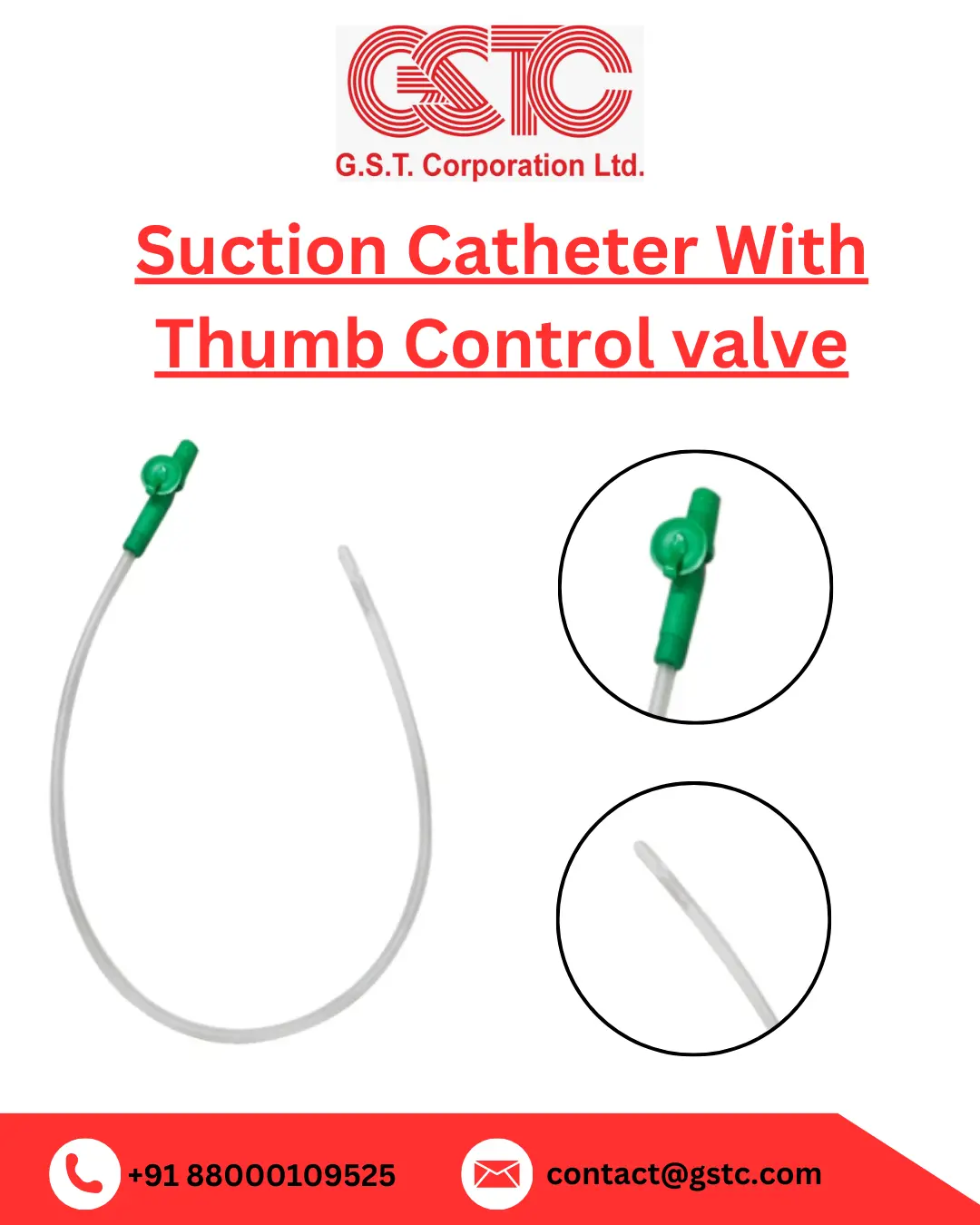 Quality Suction Catheter Thumb Control India – GSTC
