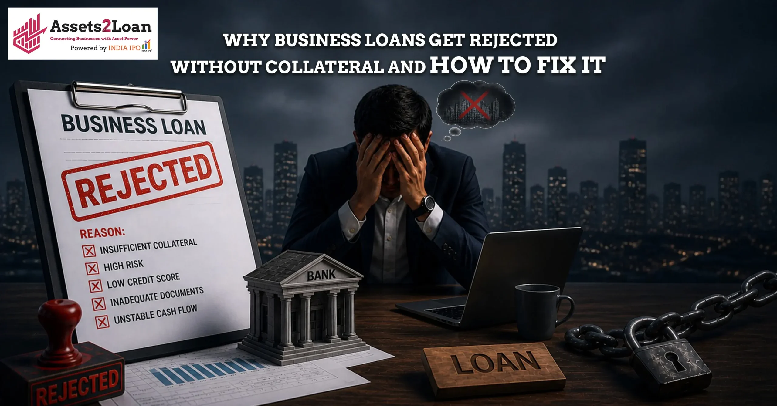 Why Business Loans Get Rejected Without Collateral in India