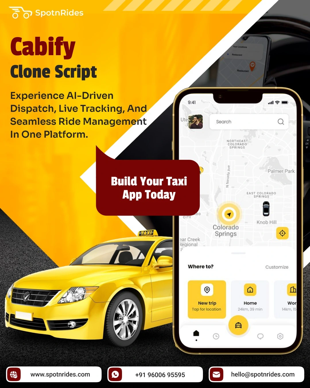 Launch Your Taxi Business with our White Label Cabify Clone App