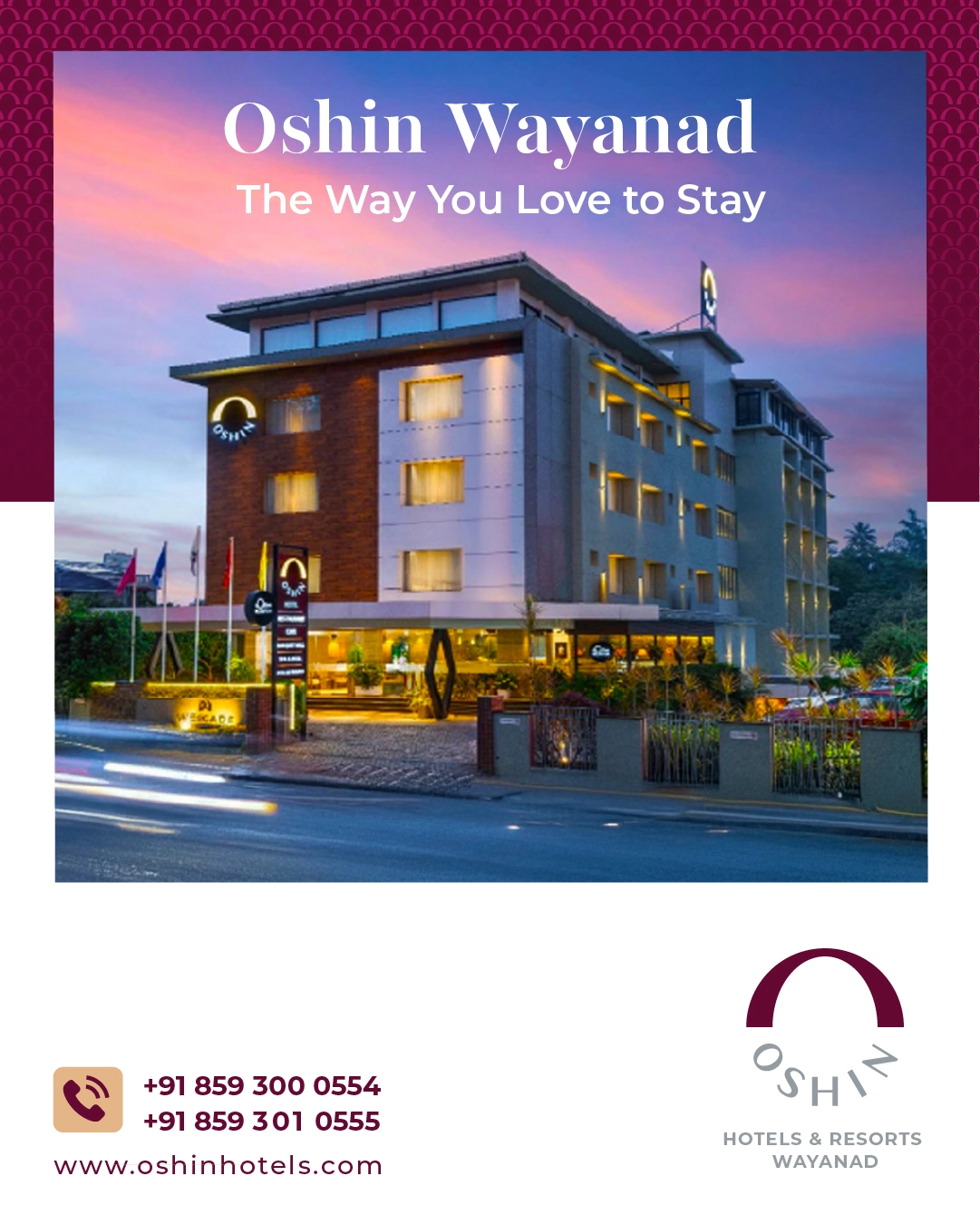 Oshin Hotel & Resorts – Kerala Hospitality Redefined