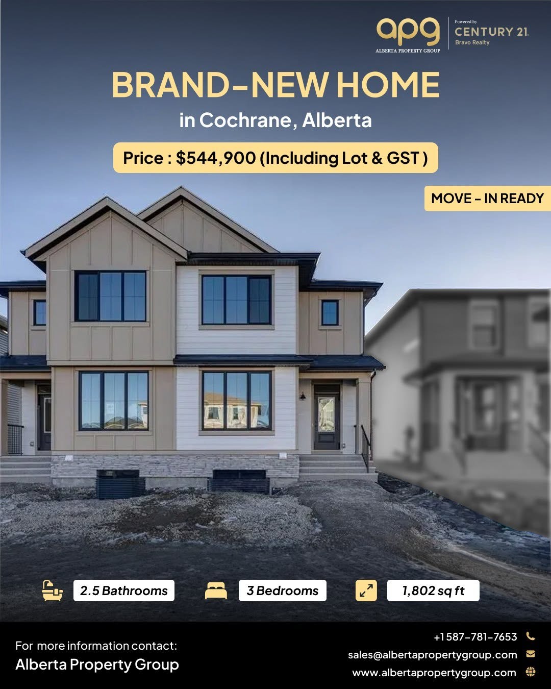 Brand-New 3 Bedroom Home for Sale in Cochrane