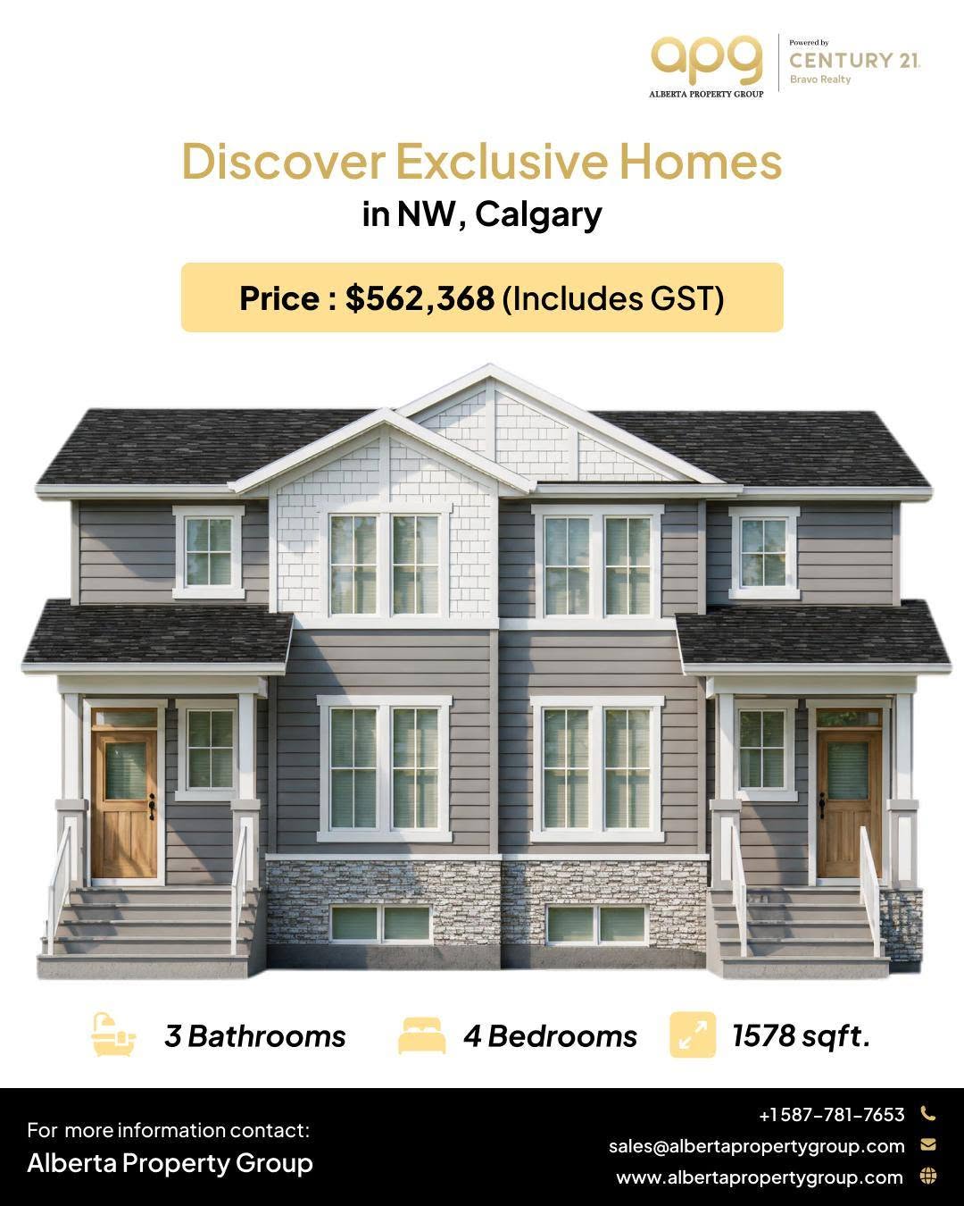 New Construction Home for Sale in NW Calgary With Bonus Room