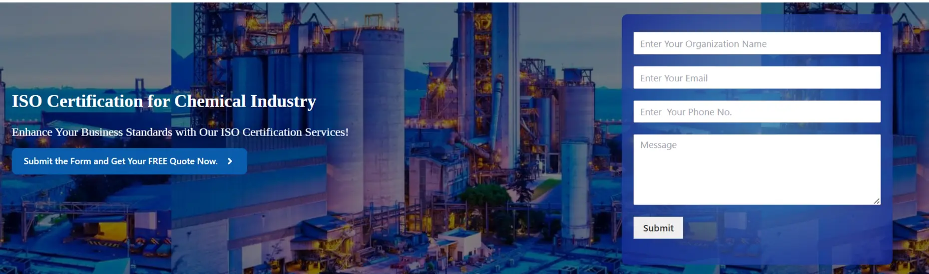 ISO Certification for the Chemical Industry