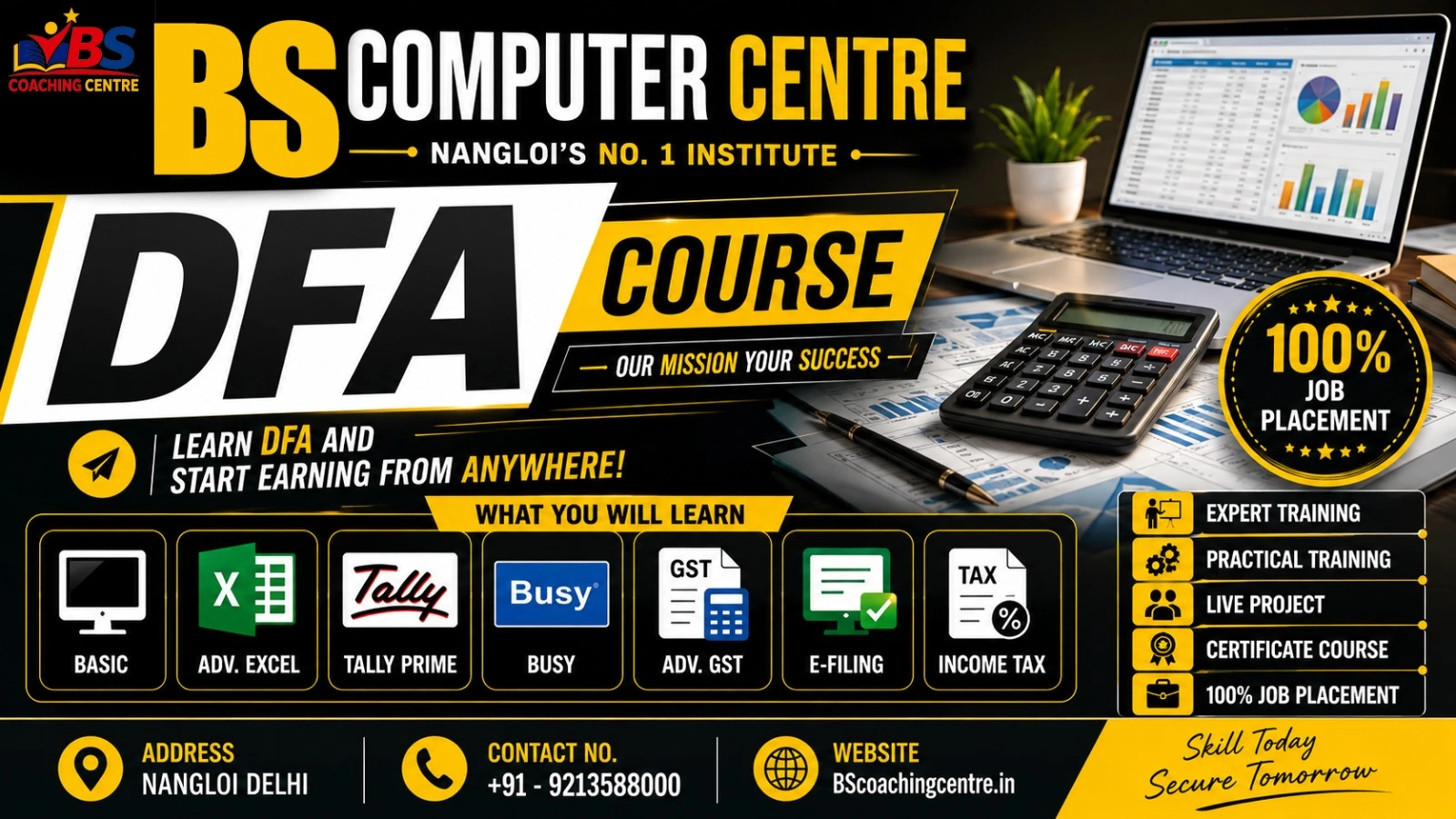 BS Coaching Centre | SSC, Banking, Railway & All Competitive Exam Coaching | Computer Courses & Digital Marketing Institute in Nangloi