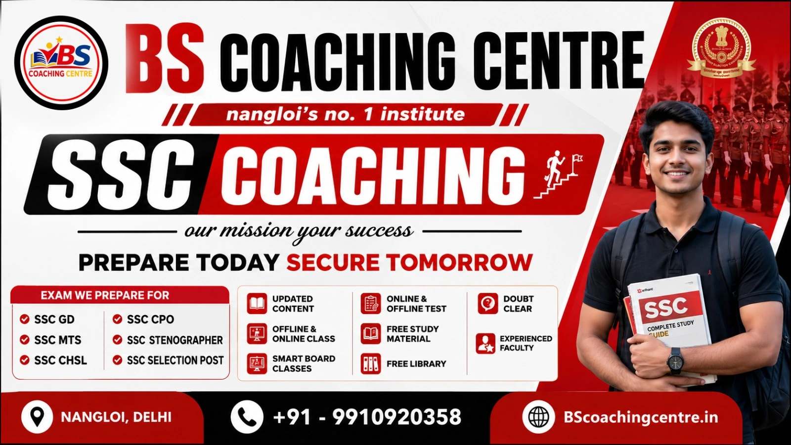 BS Coaching Centre | SSC, Banking, Railway & All Competitive Exam Coaching | Computer Courses & Digital Marketing Institute in Nangloi