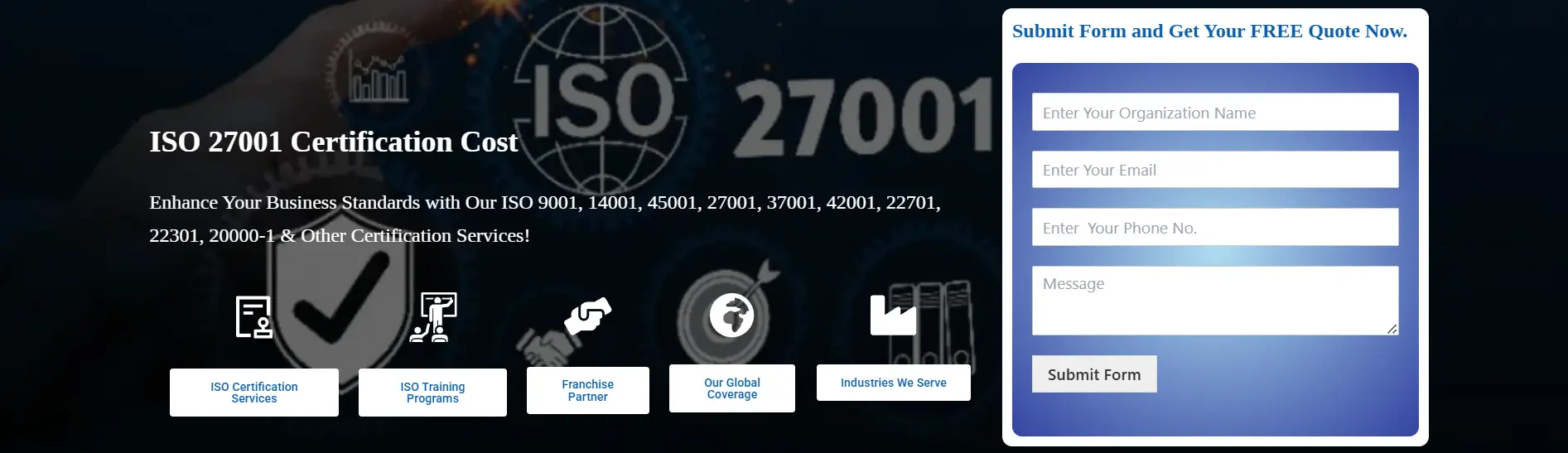 ISO 27001 certification costs