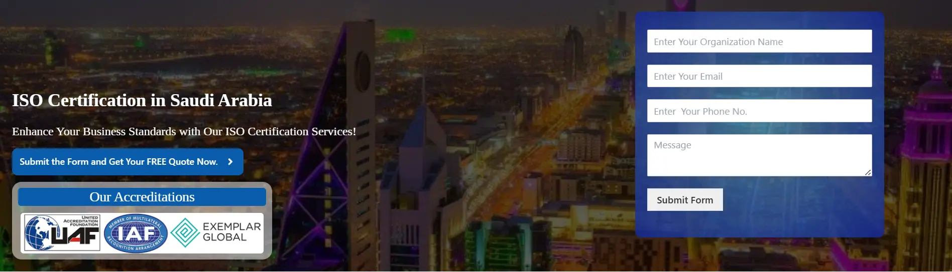 ISO Certification in Saudi Arabia