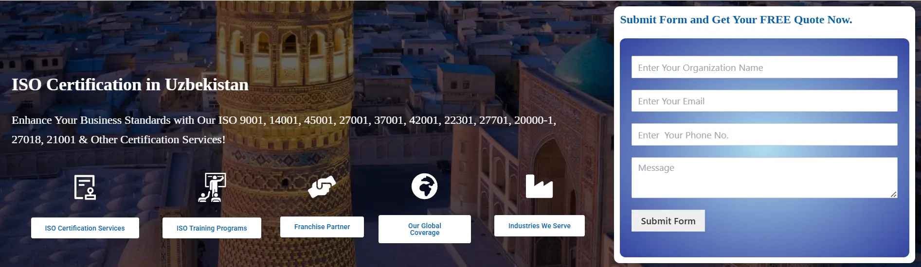 ISO Certification in Uzbekistan