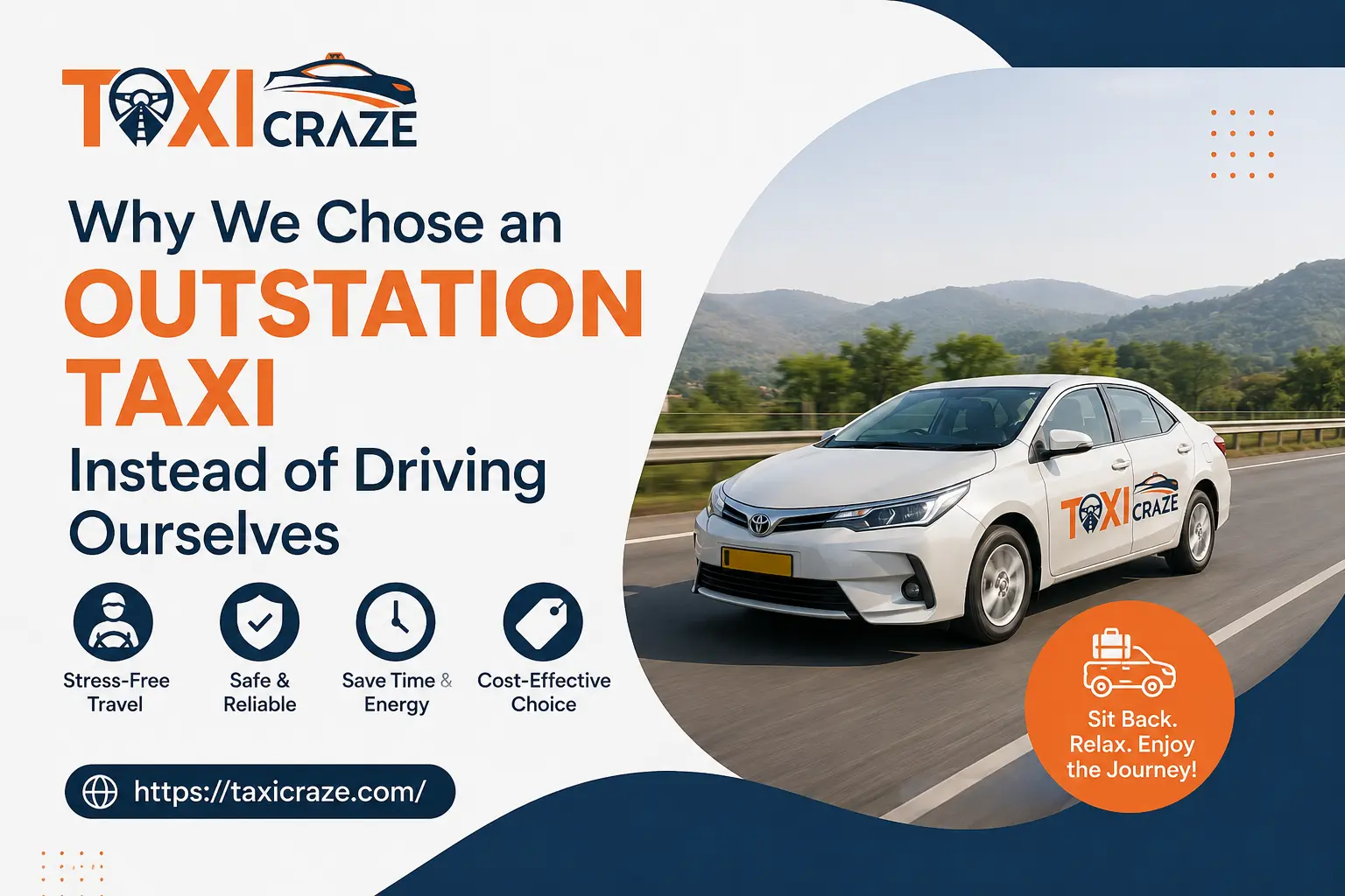 The Taxicraze Official Website allows travelers to explore taxi services, compare routes, check fares, and make instant reservations online.