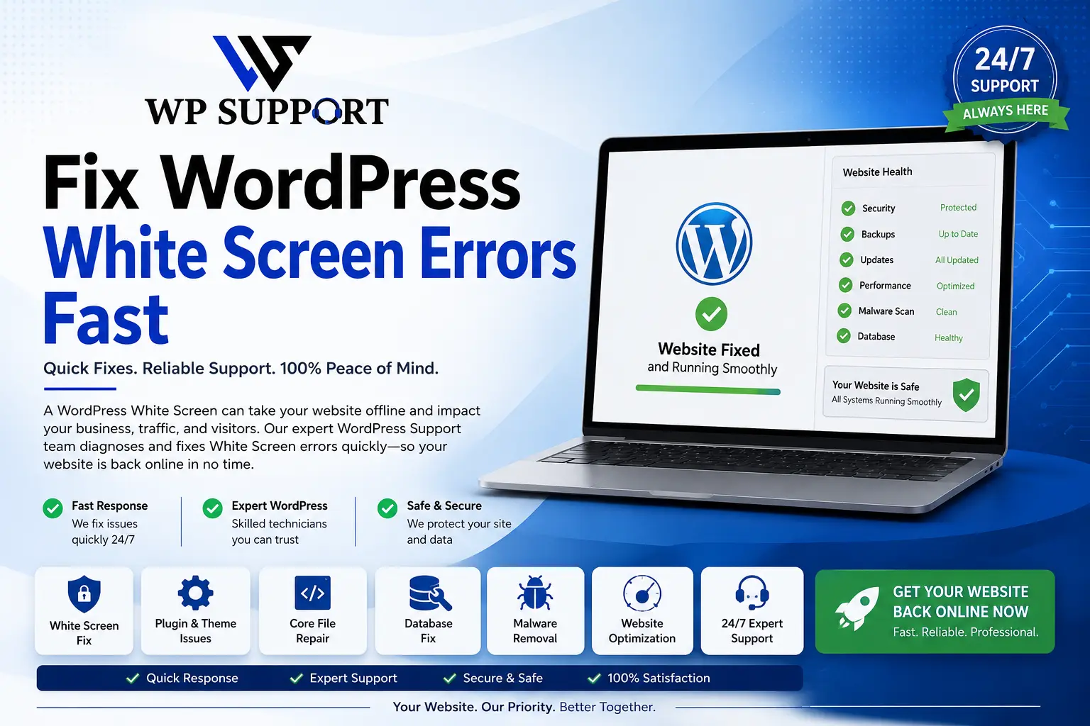 Emergency WordPress Support for Hacked Websites