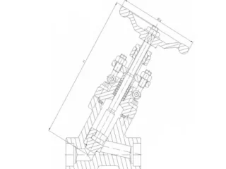 Y-Type-Globe-Valve-Drawing