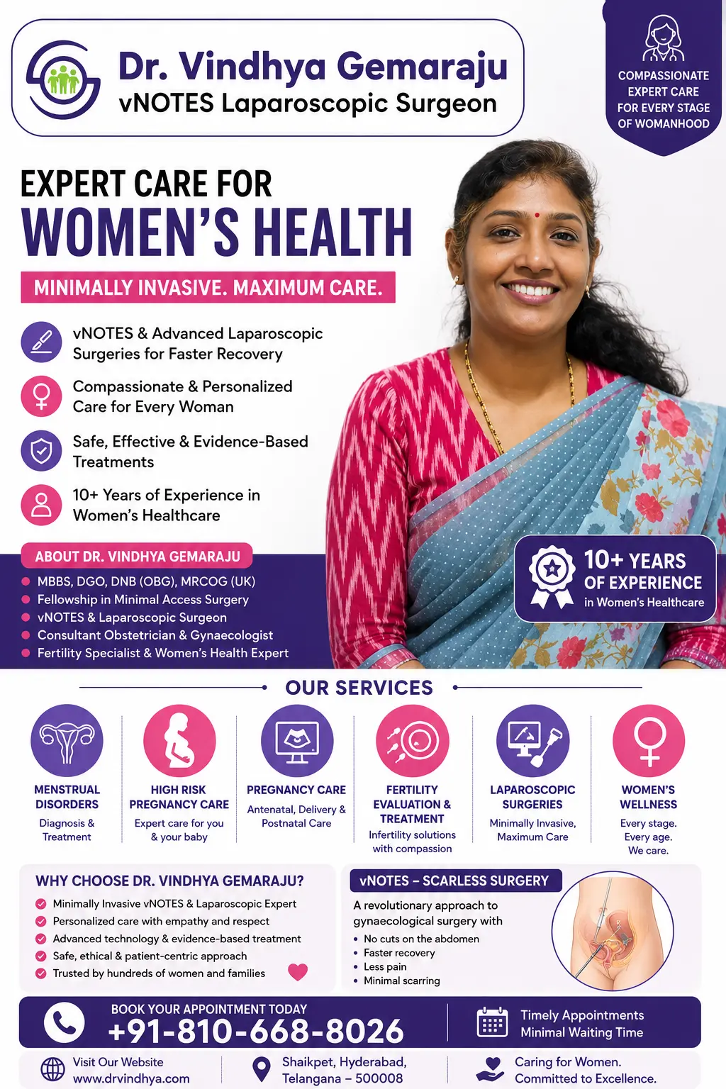 Best Gynaecologist in Shaikpet Hyderabad – Dr Vindhya Gemaraju