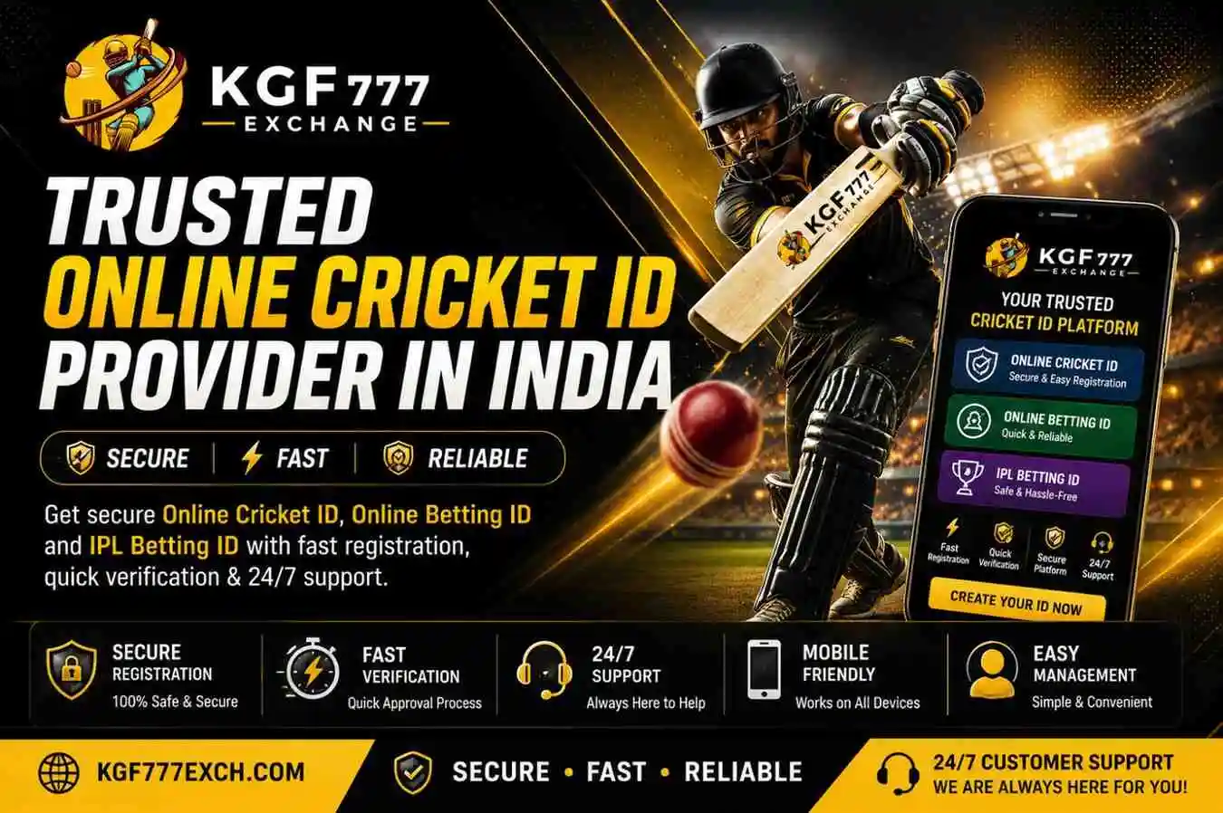 Trusted Online Cricket ID Provider India | Secure Online Cricket ID | KGF777EXCH