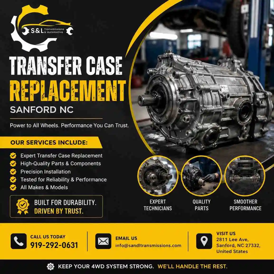 Restore Your Drivetrain with Professional Transfer Case Replacement in Sanford NC