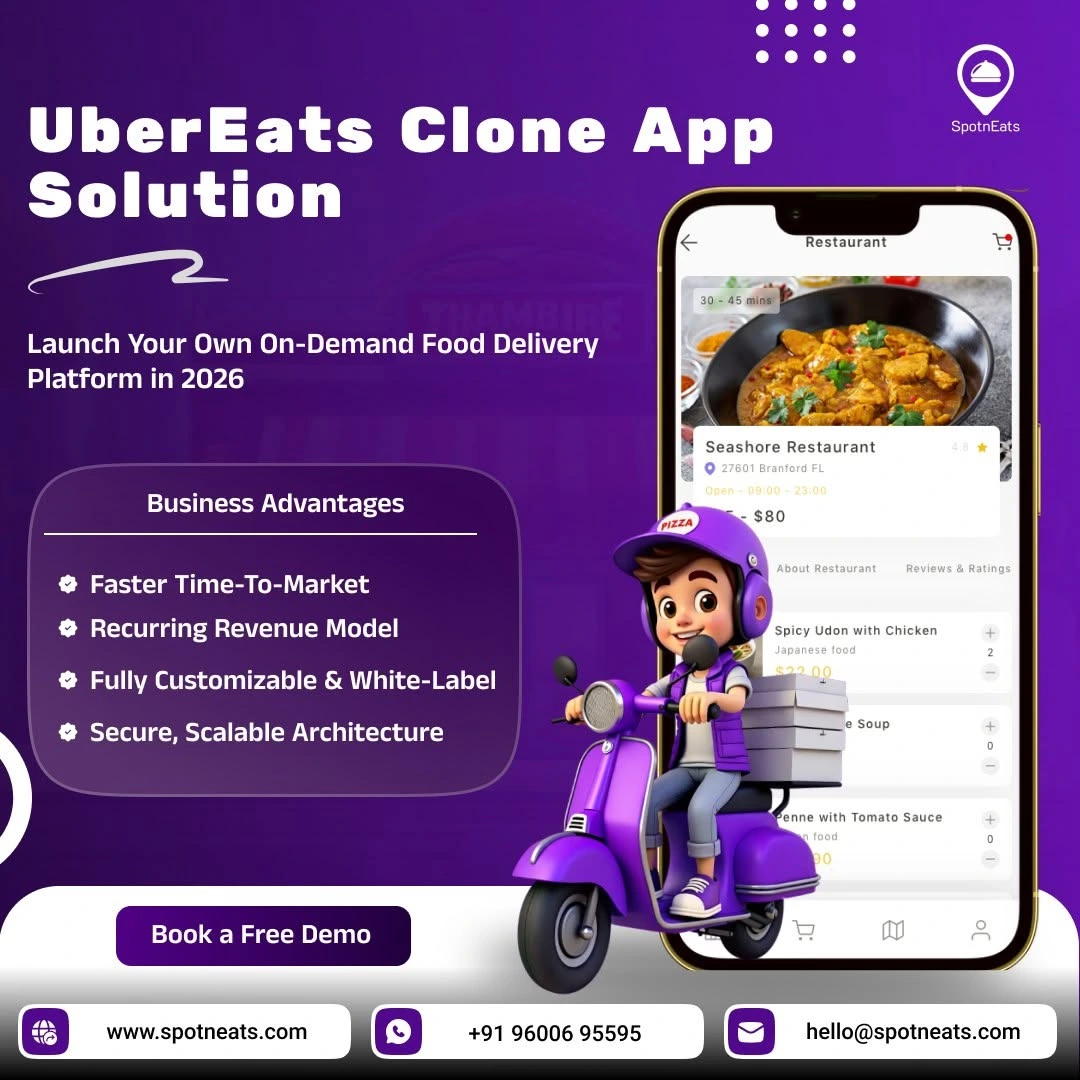 Launch Your On-Demand Food Delivery Platform with SpotnEats Uber Eats Clone