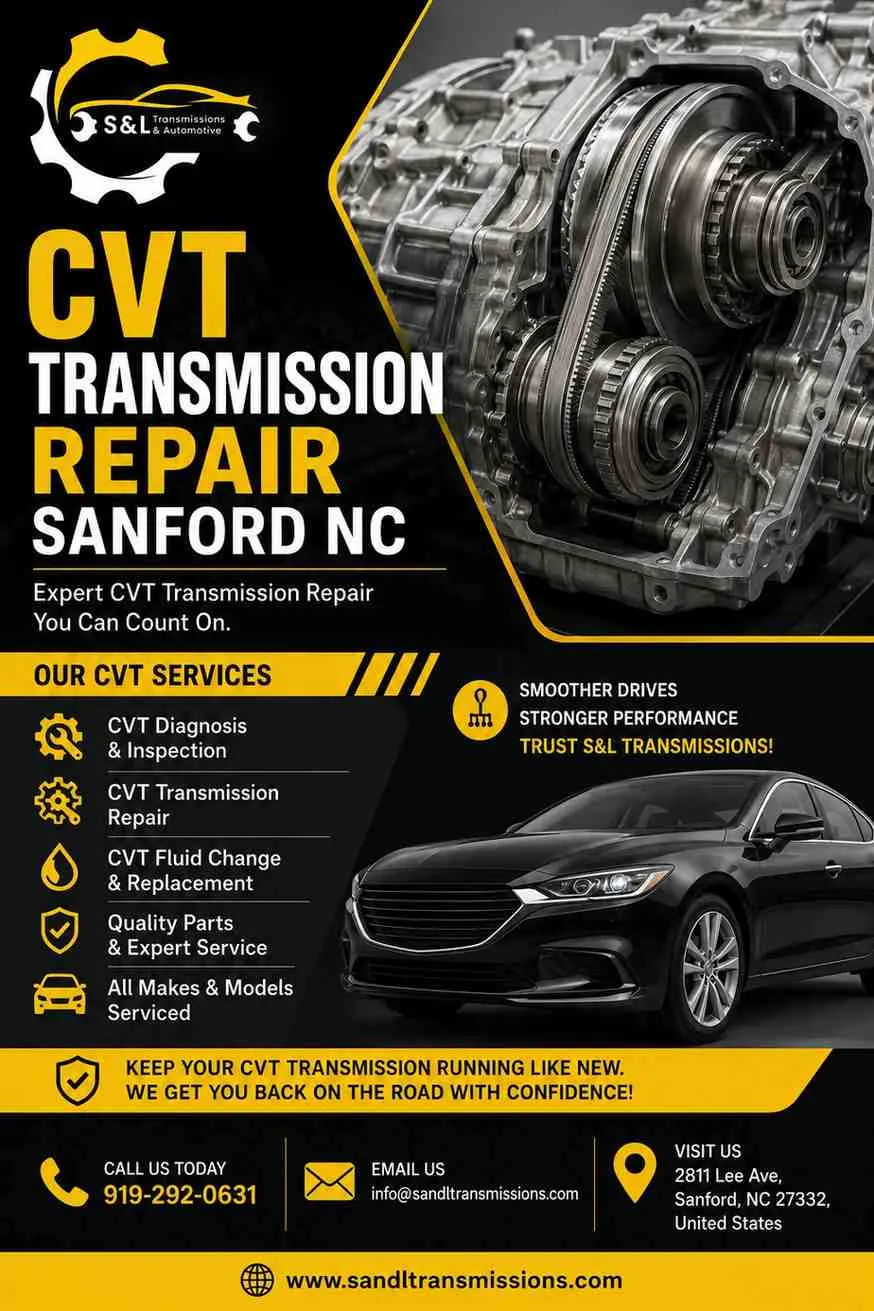 Smooth Shifting Starts Here – Trusted CVT Transmission Repair in Sanford, NC
