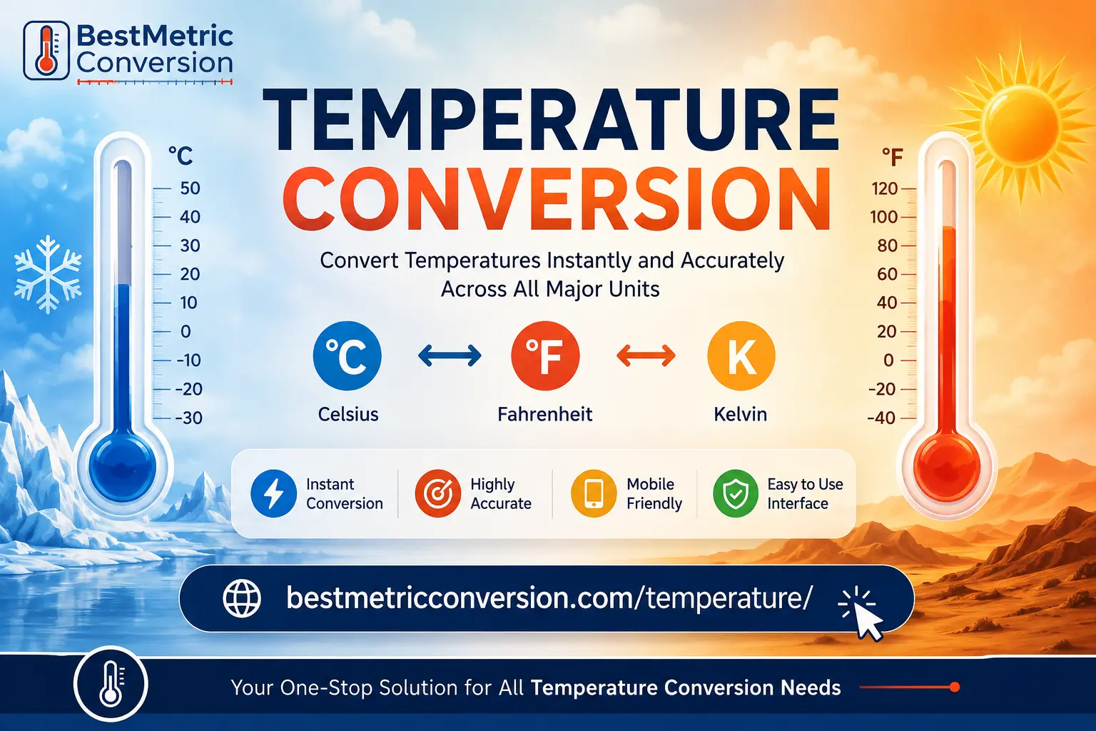 Temperature Conversion Tool – Celsius, Fahrenheit & Kelvin