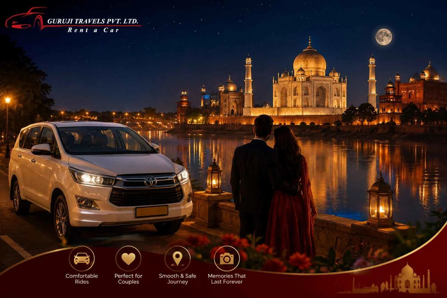Delhi to Agra Taxi for Same Day Trip