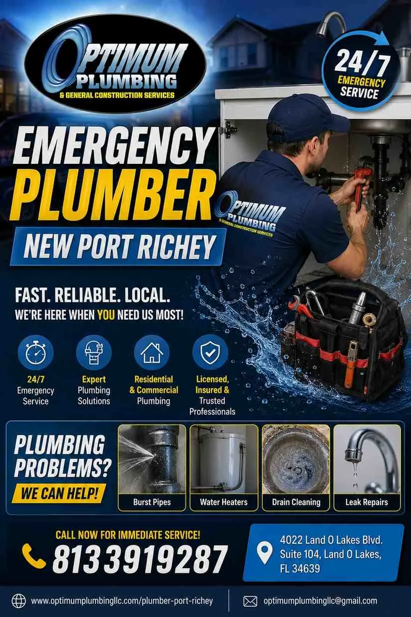 Your Local Emergency Plumber New Port Richey – Available 24/7