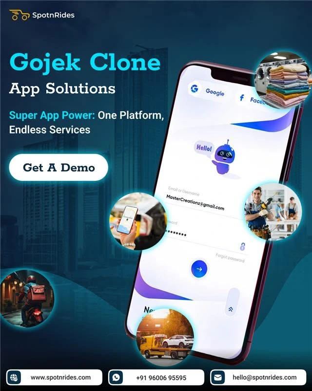 Launch Your Own Gojek Clone App with SpotnRides