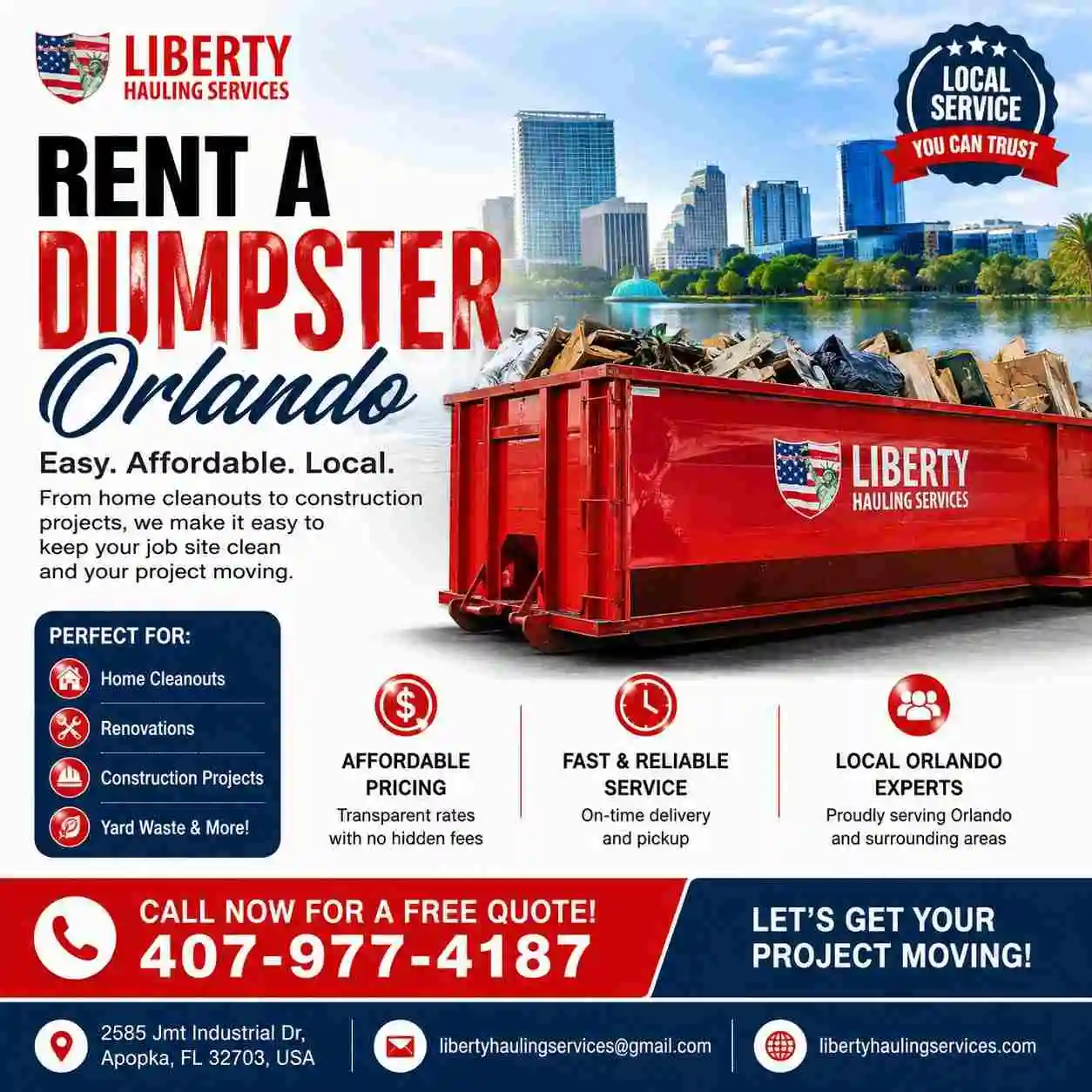 Clear the Clutter Fast with Reliable Dumpster Rental in Orlando
