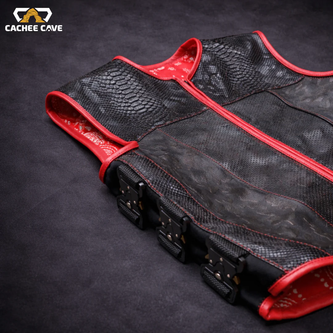 Own the Open Road in a Classic Leather Motorcycle Vest by Cachee Cave