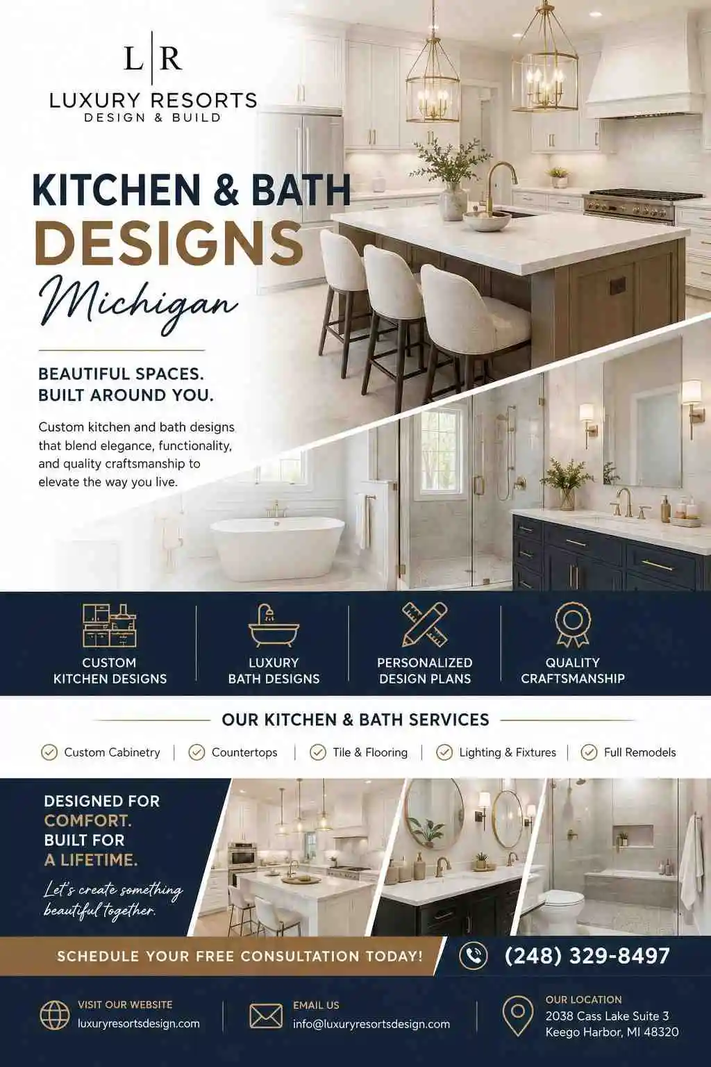 Elevate Your Everyday Living With Custom Kitchen & Bath Design